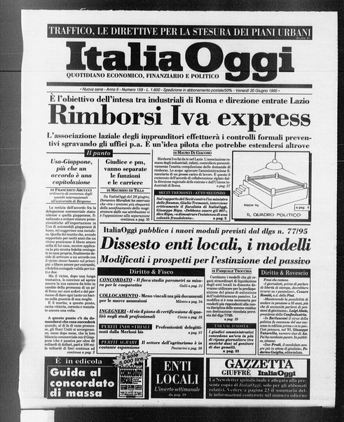 Italia oggi : quotidiano di economia finanza e politica